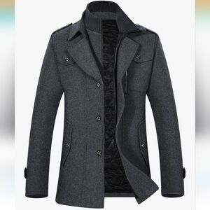 Men's Gray Wool Coat